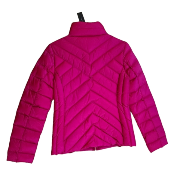 NWT Talbots Women's High Neck Hot Pink Lightweight Quilted Puffer Jacket, Size S - Picture 2 of 14